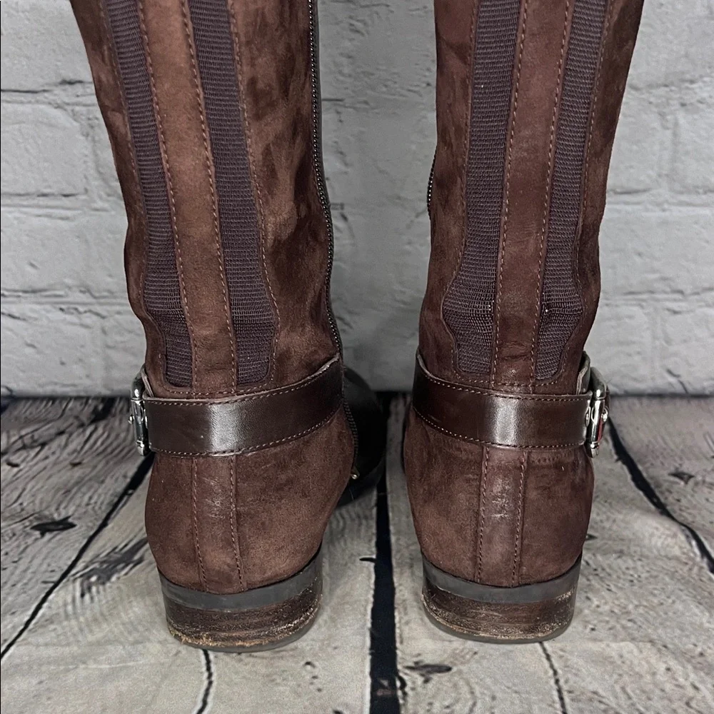 Marc Fisher Elegant Brown Leather Knee-High Boots